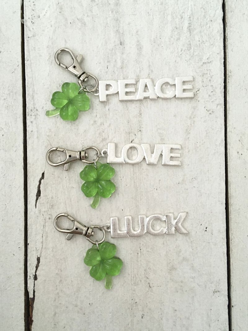 Clover Lettering Keyrings (3 designs)