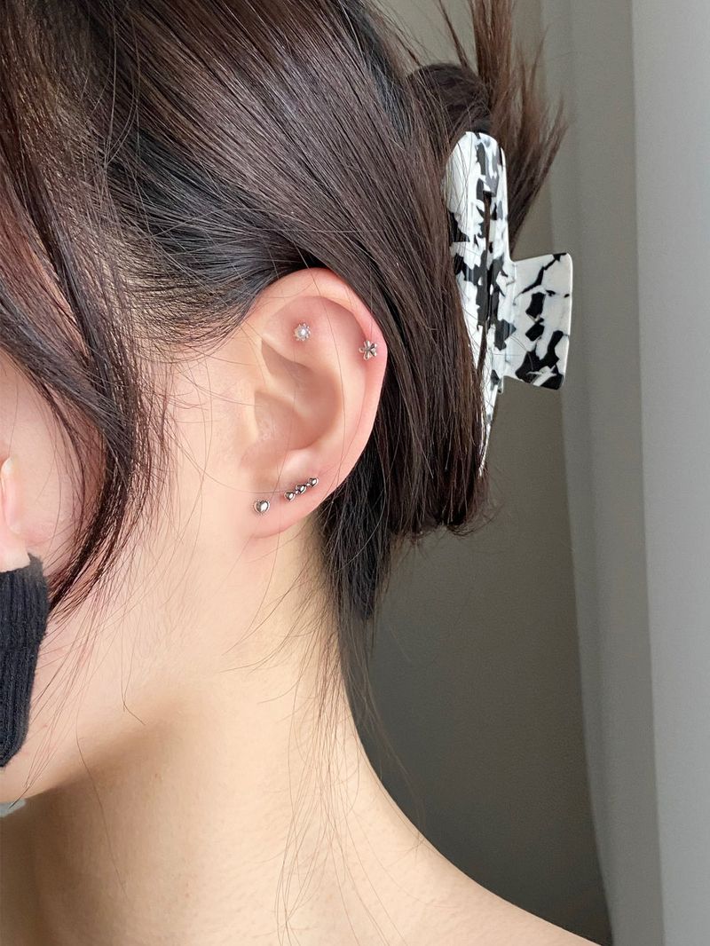 [4 set] mini heart ball piercing set