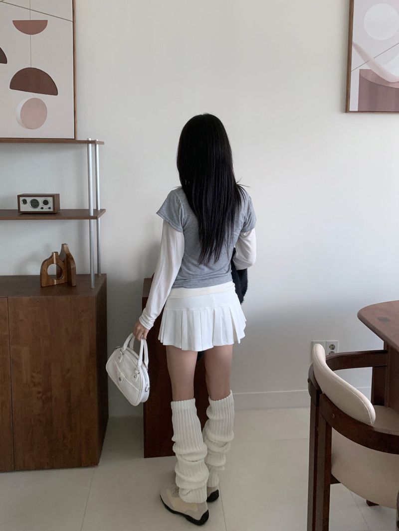 Sunday Pleats Mini Skirt