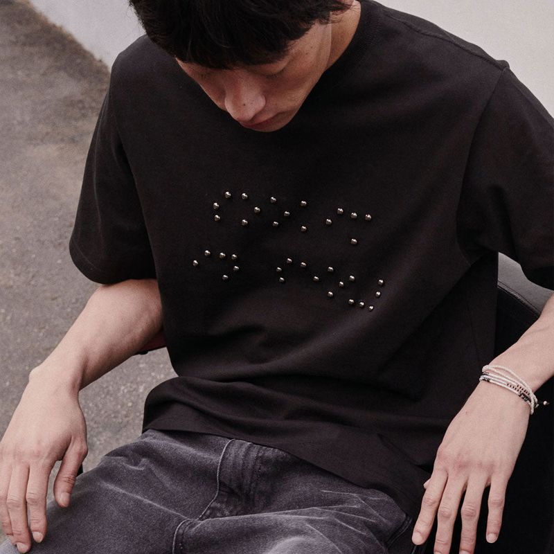 sookim（スキム）の「SOOKIM  BRAILLE T-SHIRT_BLACK（Tops）」