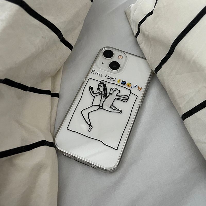 Every Night Iphone Case (Black) Ver. Long Hair