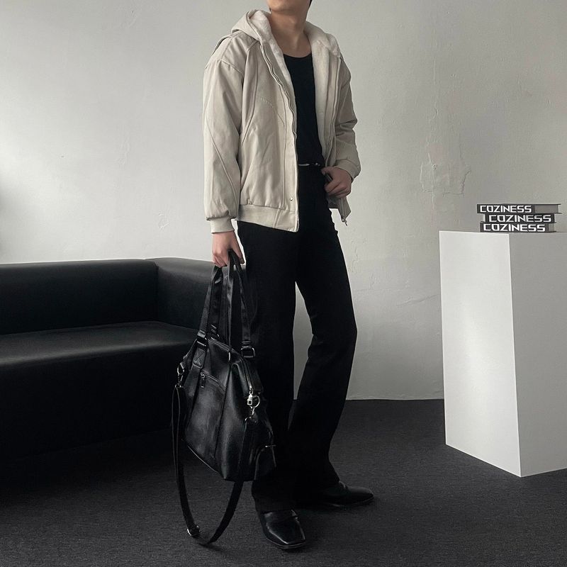 Mink fur lining hooded jacket (2colors/DP21917)