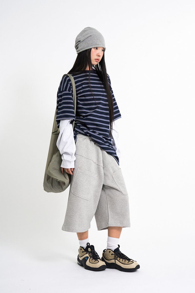 Tens rivet bermuda sweatpants