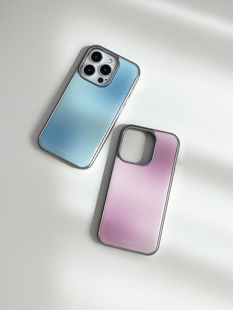 summer pastel epoxy silver case-blue