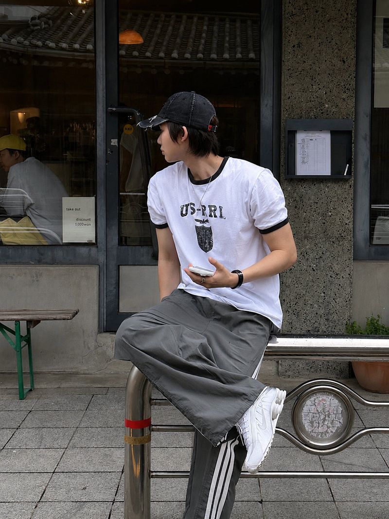 LMN USビンテージリンガー半袖Tシャツ (4 colors)