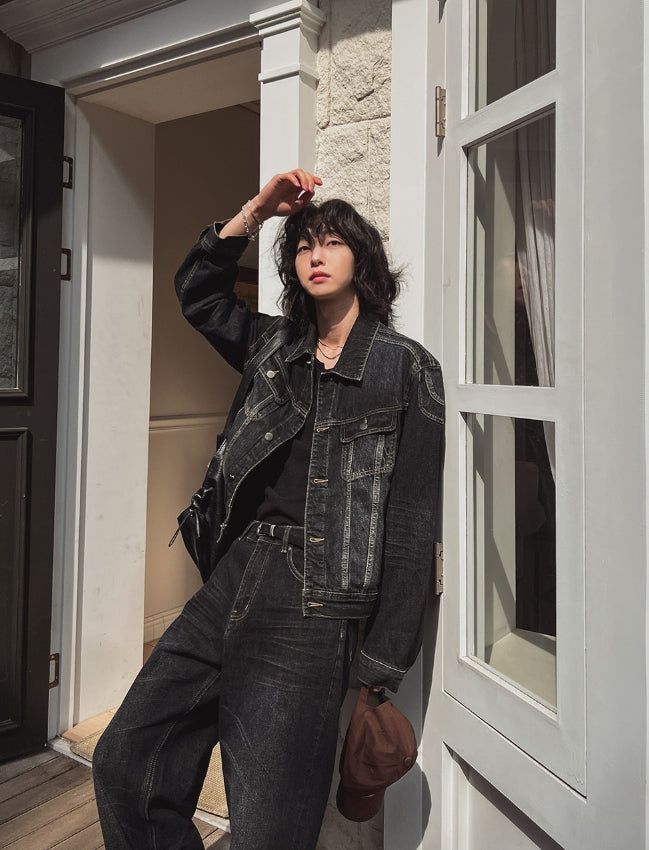 Theron Deep Washing Denim Jacket