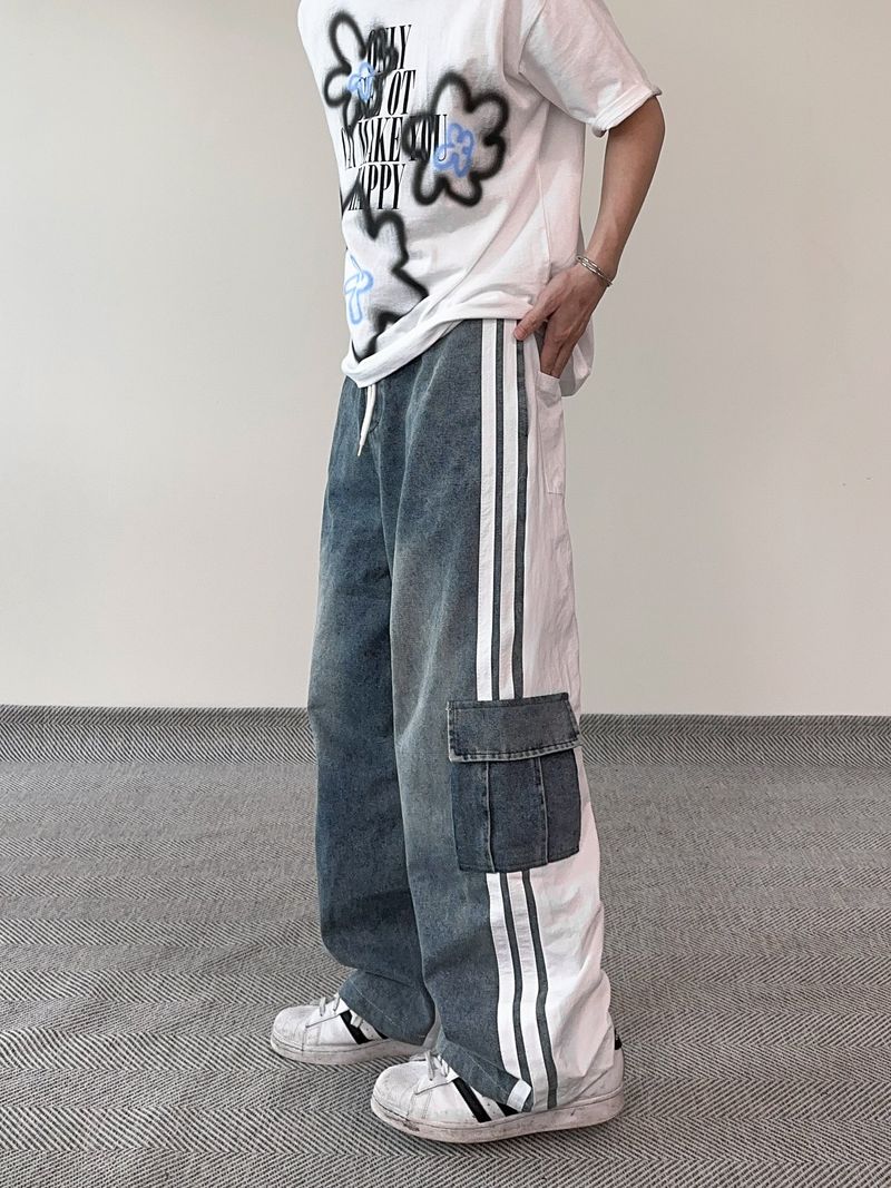 Our Mix Cargo Pants (Denim&Nylon)