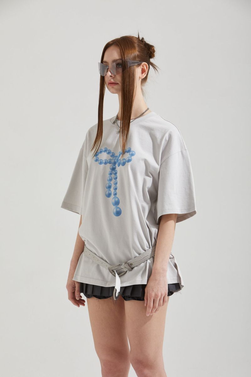 ビーズリボンTシャツ