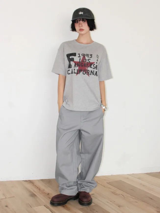DYED BARREL WIDE PANTS