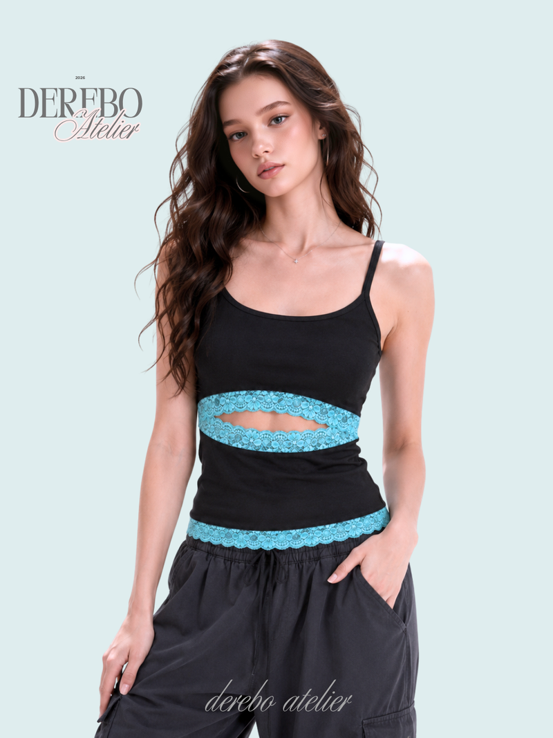 Edge Open Lace Sleeveless Top