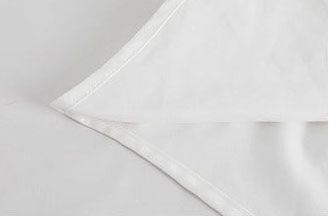 White V-neck Frill Style Long-Sleeved Shirt