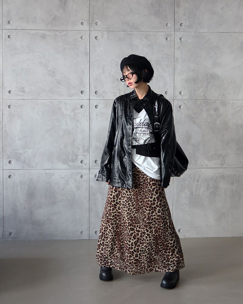 a lace bustier printed T-shirt