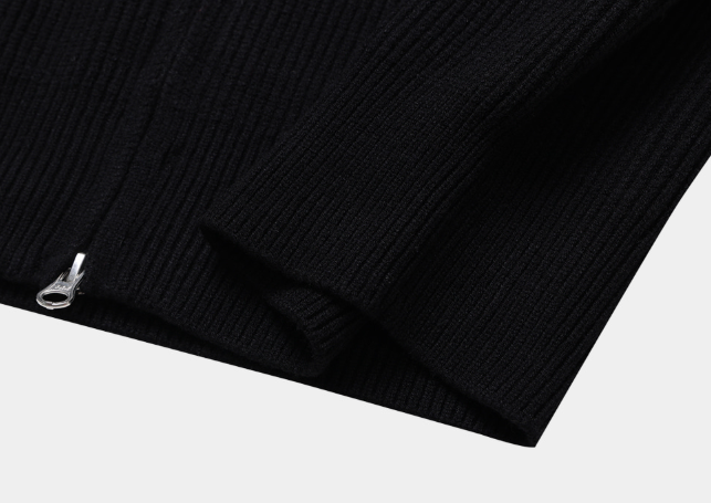 Aiden Daily Two-Way Wool Knit Zip-Up