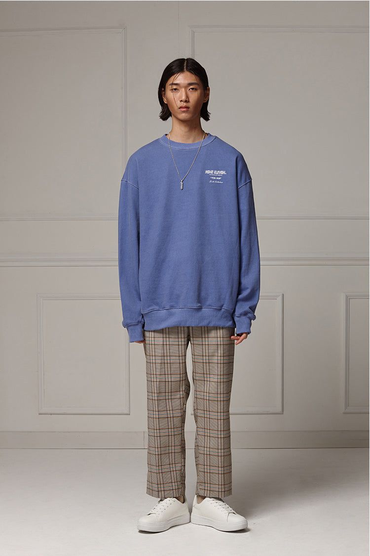 Pigment washed crewneck