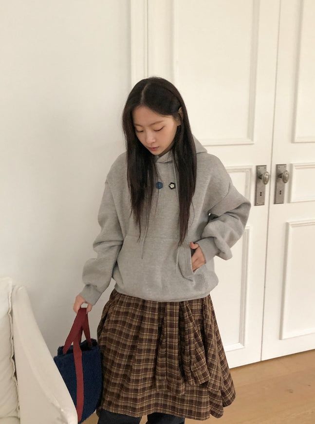 BAON（バオン）の「 リュティン ボタンオーバー ブラッシュド フーディー（トップス）」
