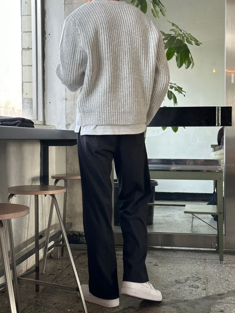 Meto wool pintuck wide slacks (2 colors)