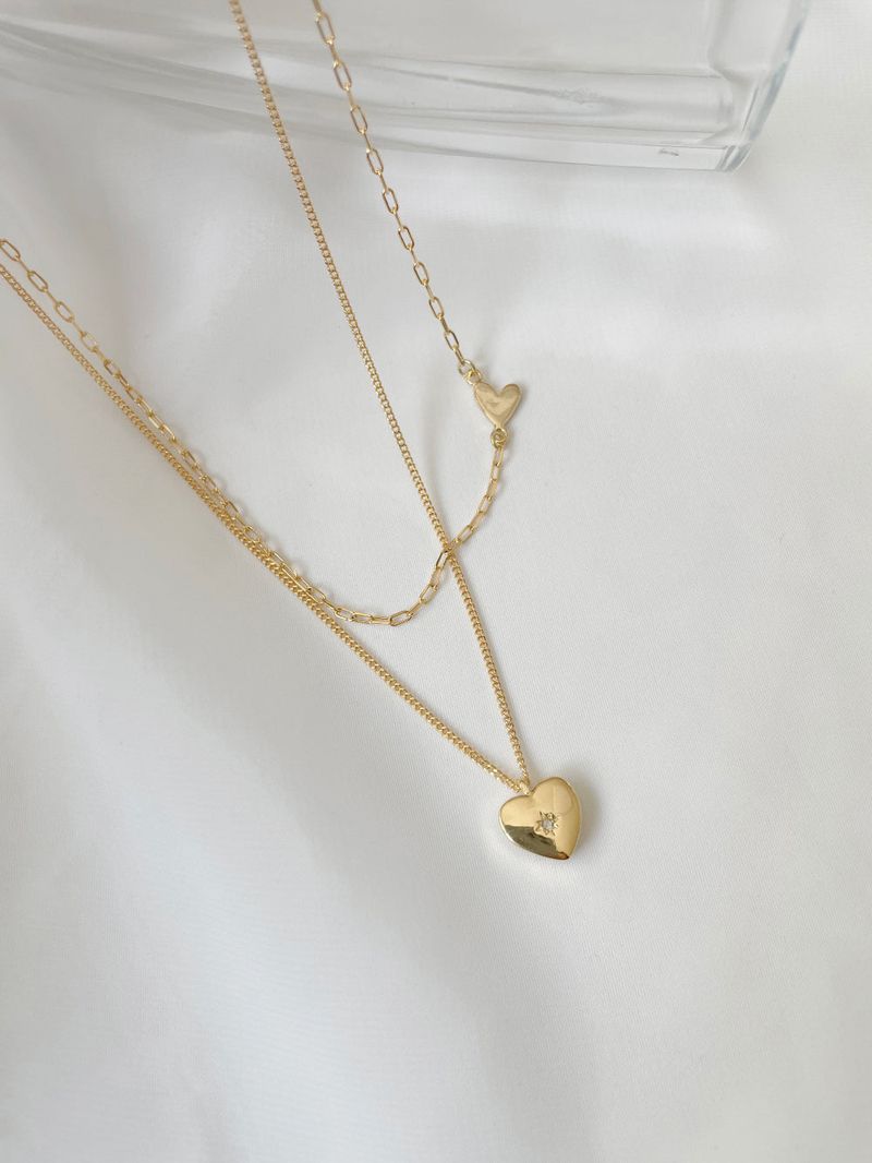 Twinkle Heart Layered Necklace