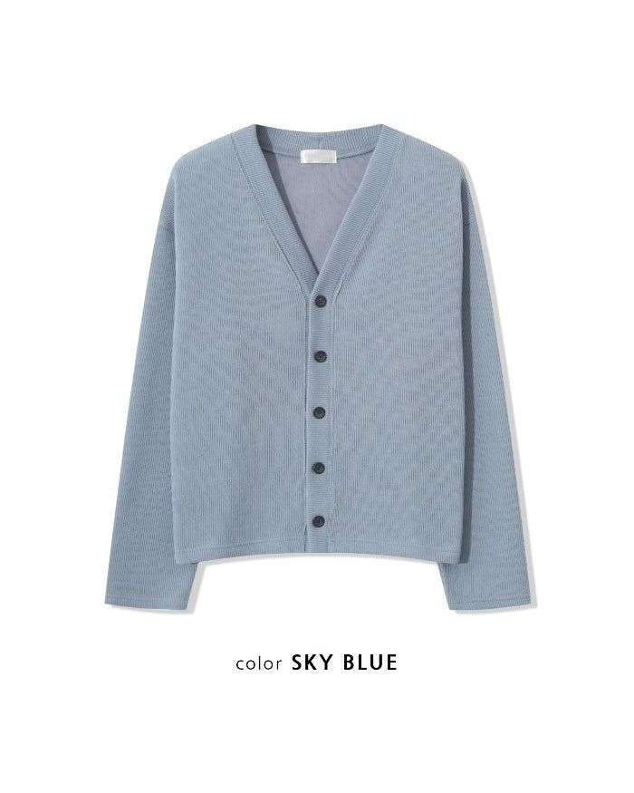 (UNISEX) Knitted V-Neck Cardigan