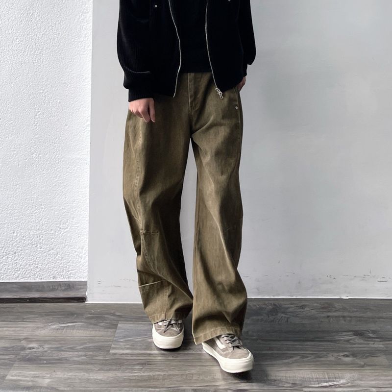 Washed Wide Denim Pants