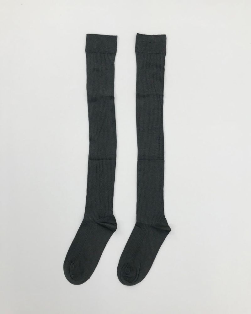 Vinyl gem knee socks (4color)