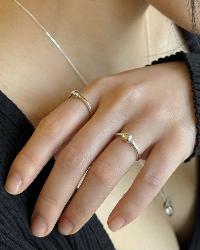 No matter heart ring (silver) *1PCS