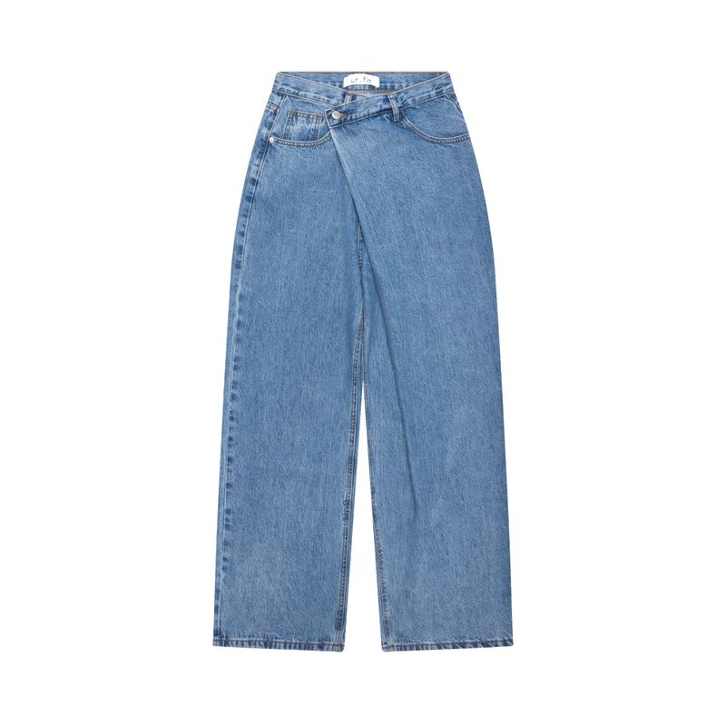 ur.fit(オールフィット)の「WRAP WAIST WIDE FIT DENIM PANTS code 18104(Pants)」
