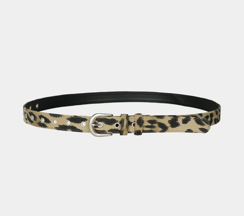 No.1429 leopard eyelet belt (3color)