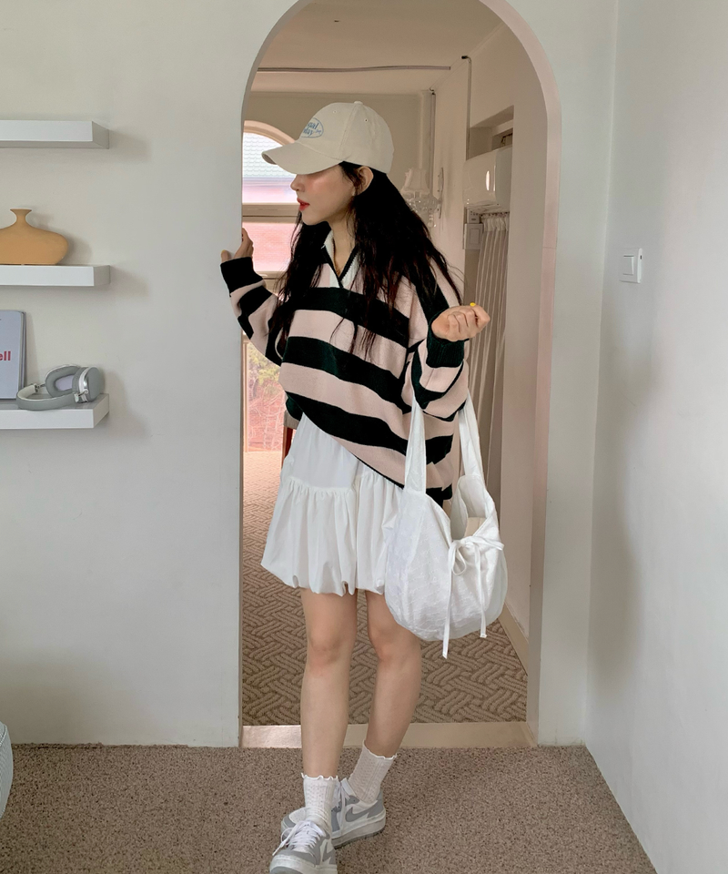 Bold Stripe Collar Knit