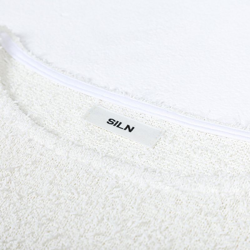Boat neck boucle knit sleeveless (IVORY)