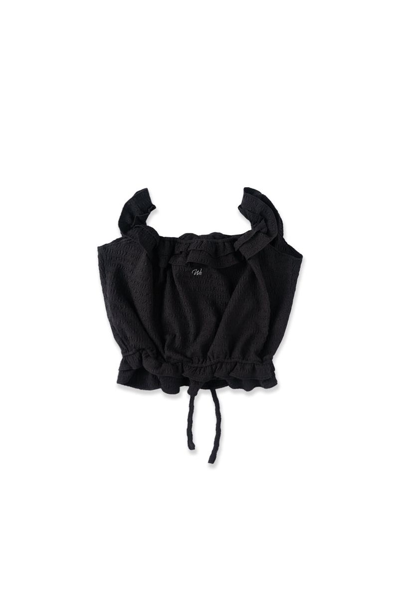 Pure frill blouse_black