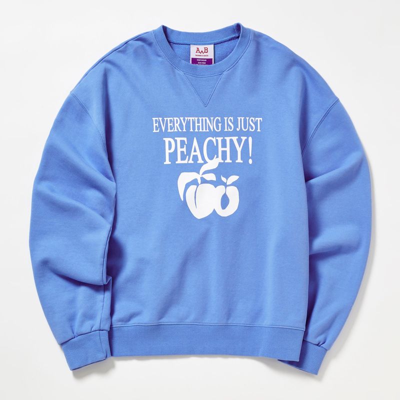 WHITE PEACH PRINT SWEATSHIRT_BLUE