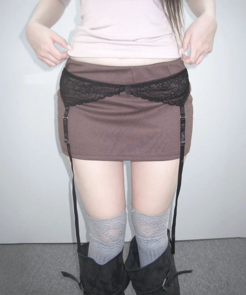 lacey garter mini sk (4colors)