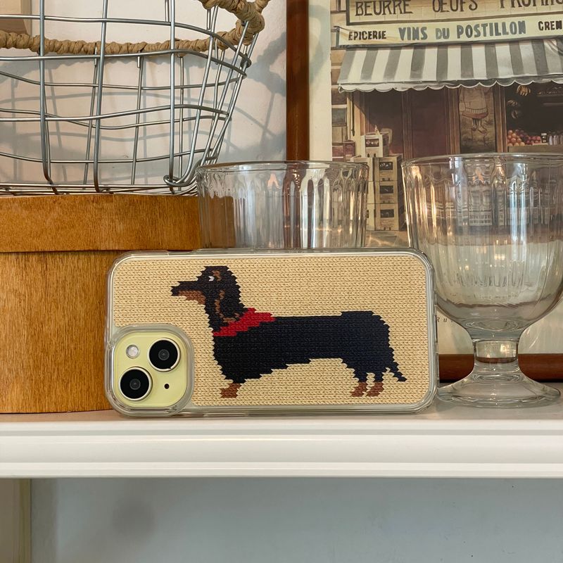 DOGS KNIT HARD JELL CASE_YELLOW