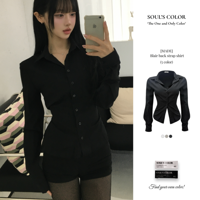SOUL'S COLOR（ソウルズカラー）の「[MADE] ブレアバックストラップシャツ (3color)（トップス）」