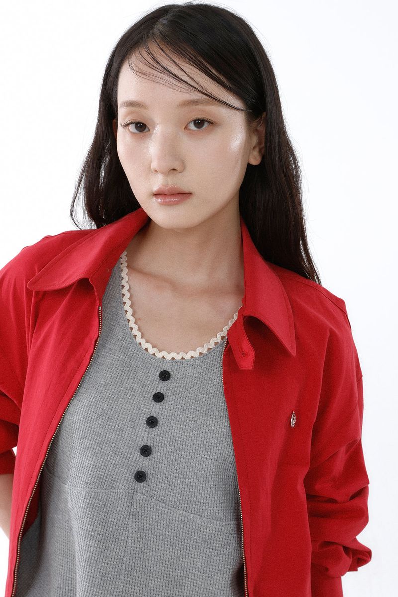 HIGH-DENSITY TWILL WORK JACKET_RED