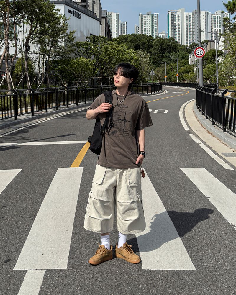 RUBINE 7‑PART CARGO BERMUDA PANTS