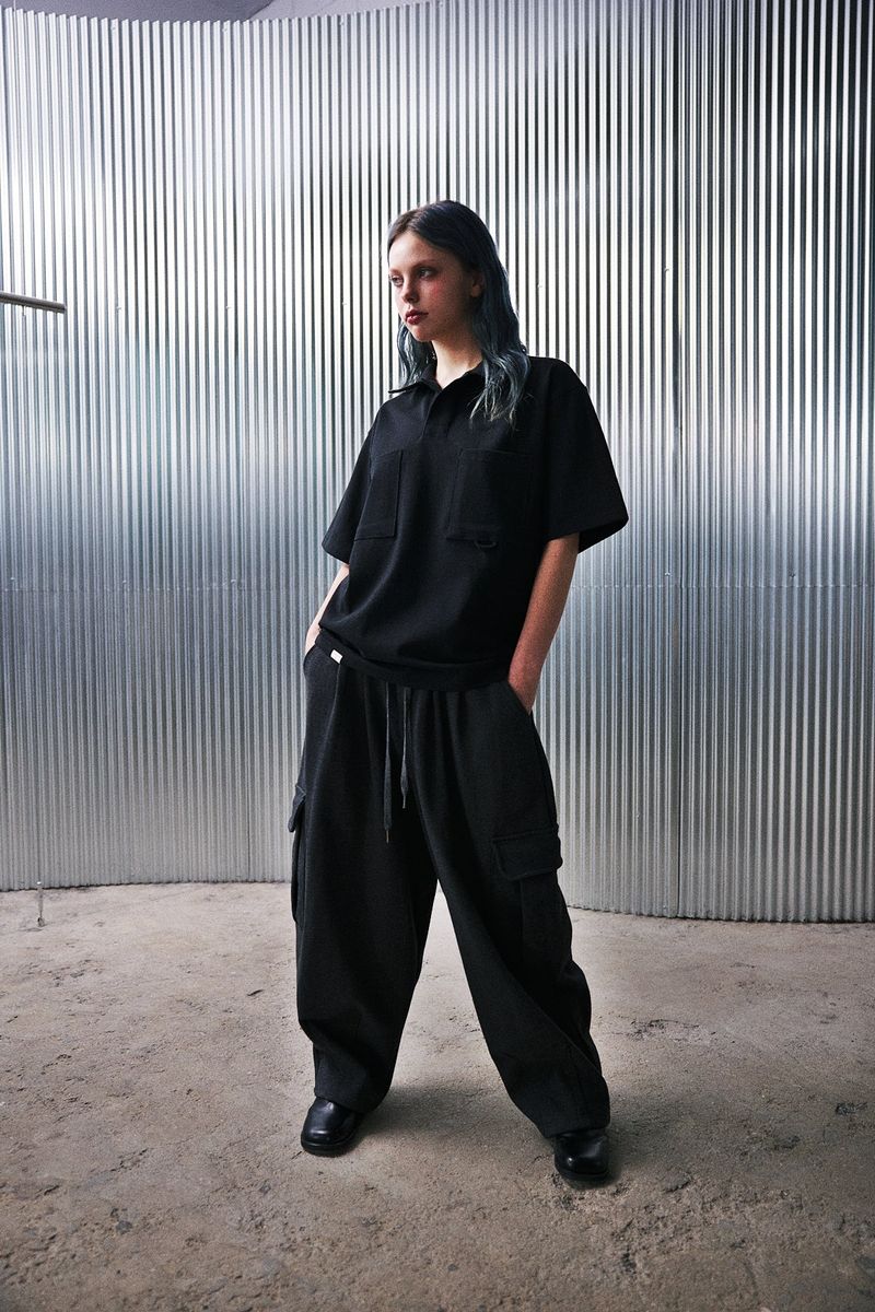H-T CARGO BALLOON SWEAT PANTS (Charcoal)