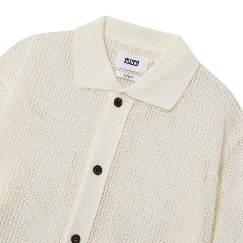 [ULKIN] MUGUNG Crochet Half Shirt_Ivory