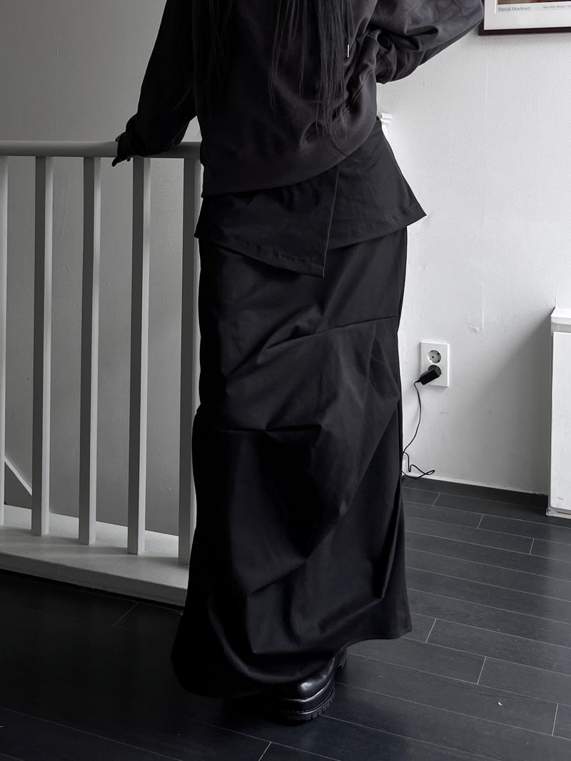 [set] from wrap long skirt (2color)