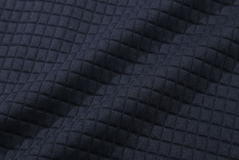 WAFFLE EMBOSS TURTLENECK_NAVY