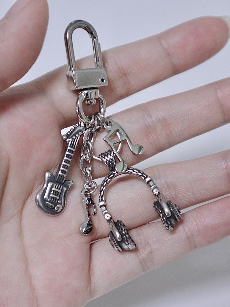  Headphone music guitar keyring