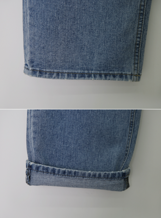 [SHOPPERMADE] Trend Washed Wide Denim Pants