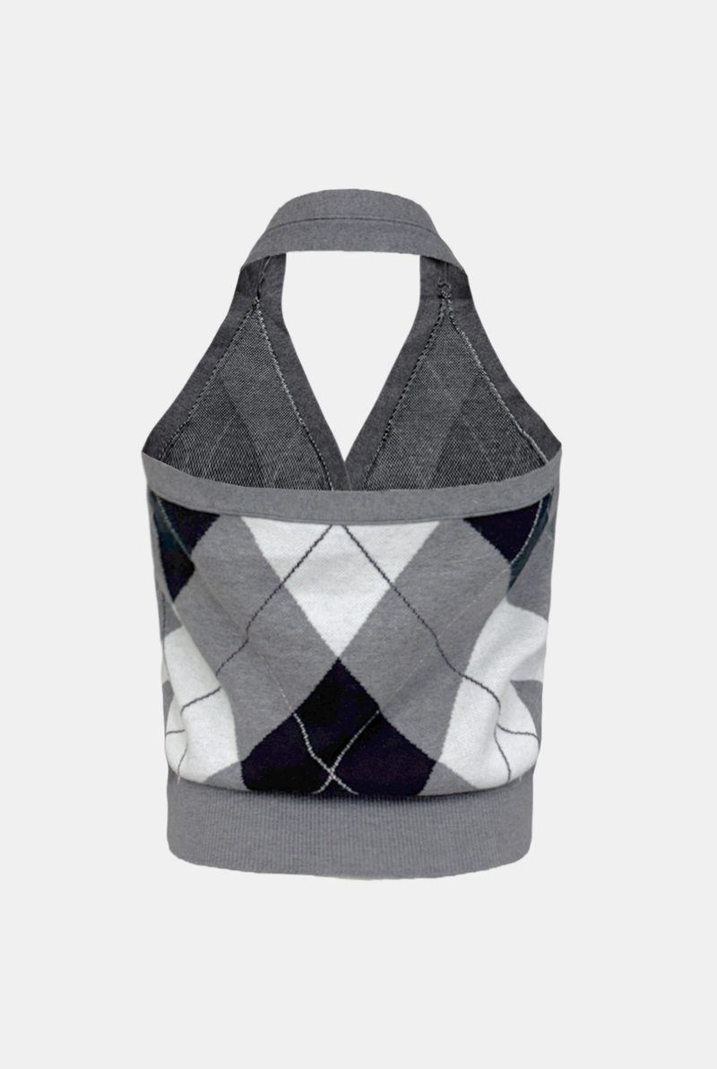 Harbor Classic Argyle Knit Top