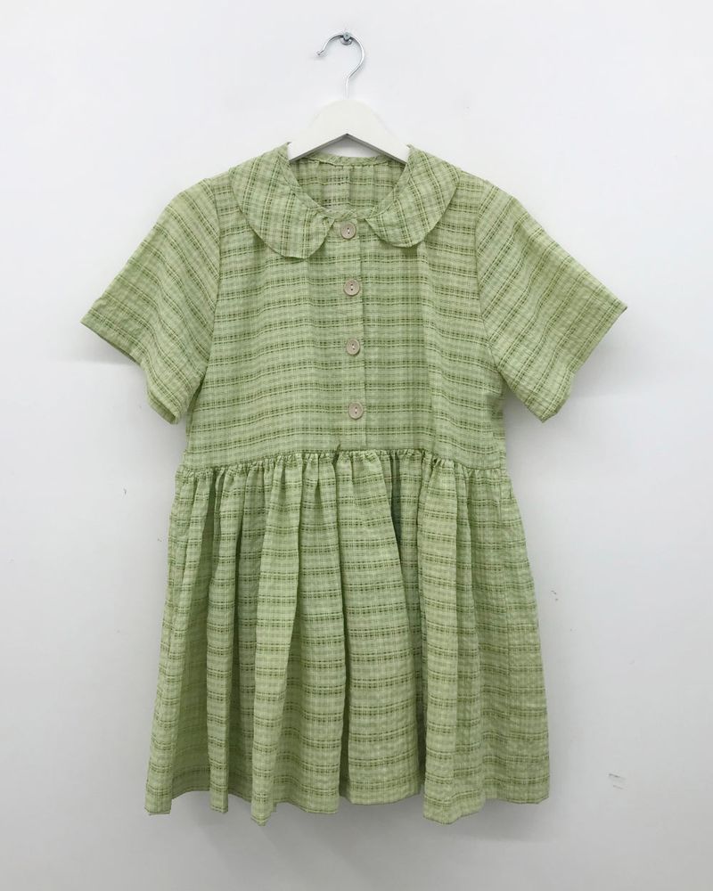Plaid collar dress (3color) 