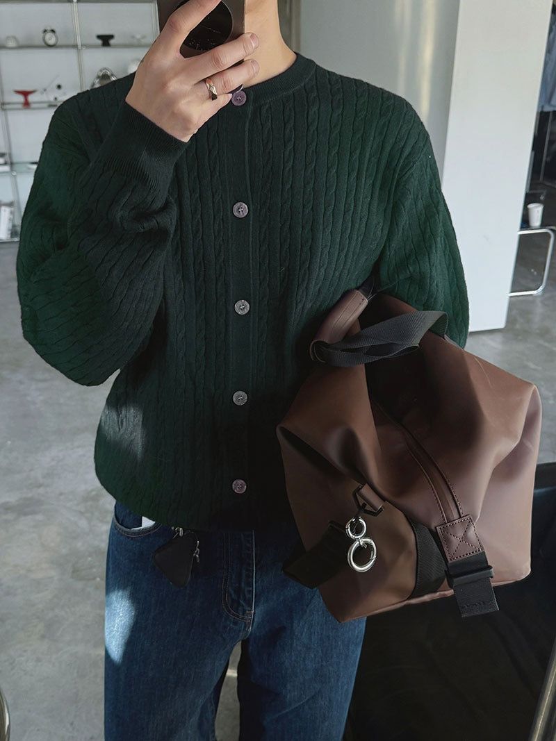 ASCLO Brio Crew Neck Cardigan (9color)