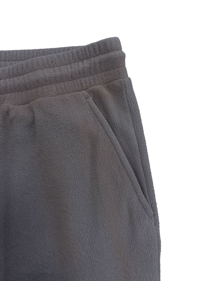 FLEECE SPRAY-DIRT CROSS LINE HEM DRAWSTRING ADJUSTABLE SWEATPANTS