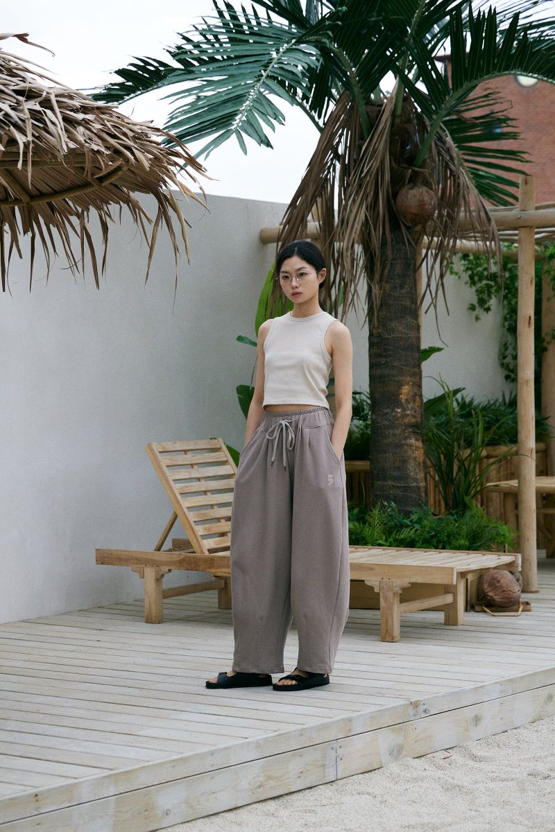 PIN-KNIT BALLOON PANTS (Beige)