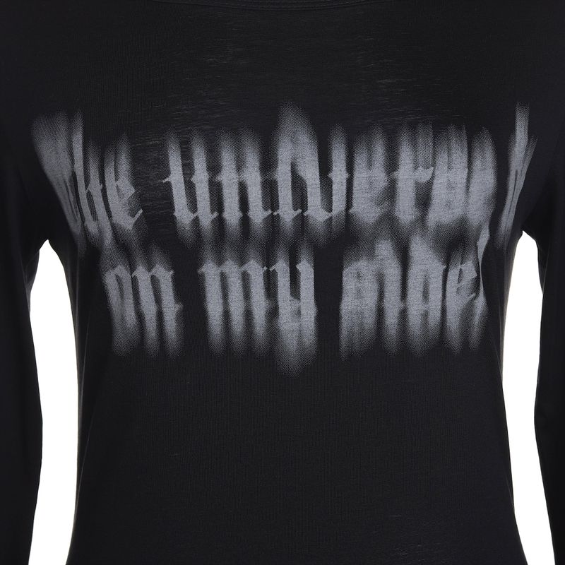 Airy Long Sleeve Tee – Dark Whisper [BLACK]