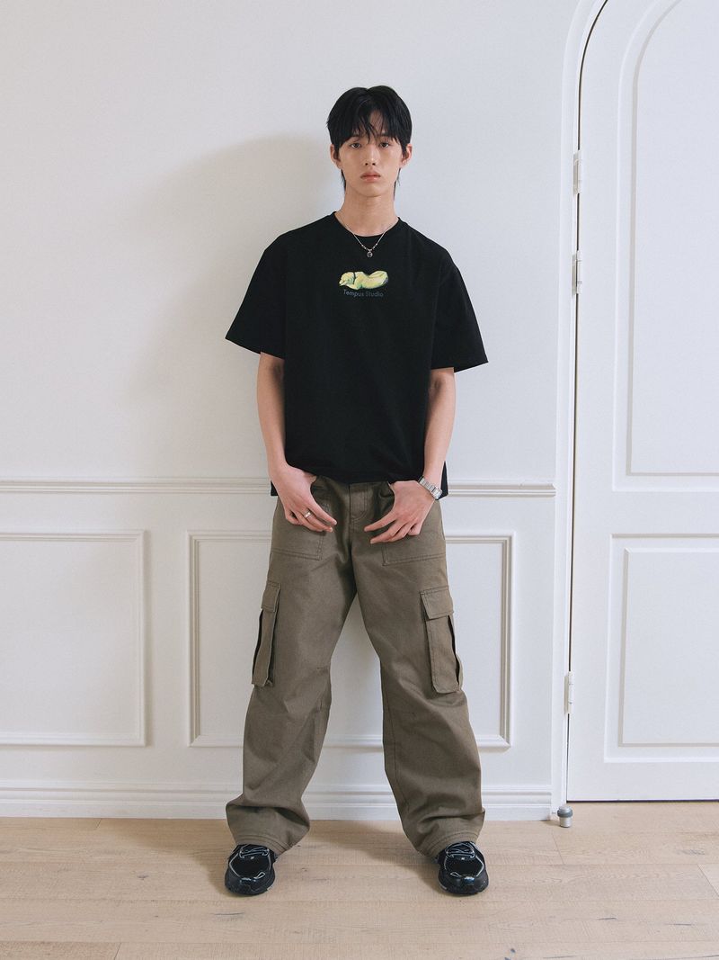 LYING DOG T-SHIRT_Black
