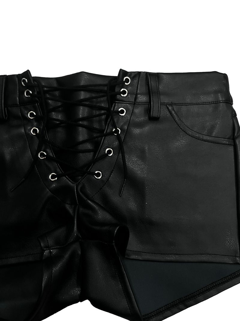 corset leather shorts